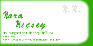 nora micsey business card